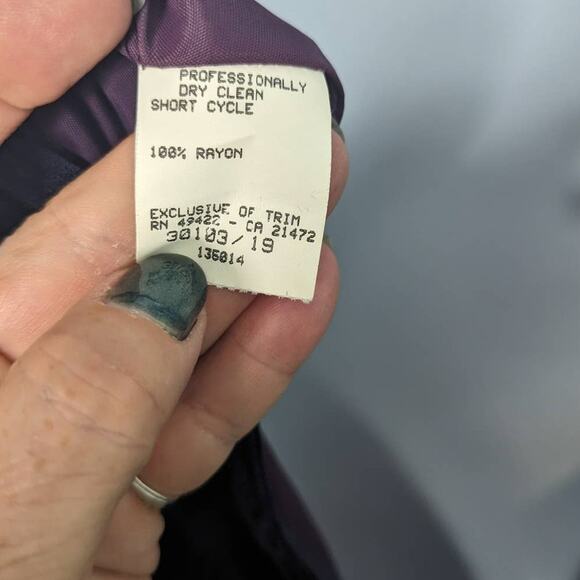 Vintage Jessica McClintok Gunne Sax Mini Dress Fit & Flare Blue Velvet Sequins - Picture 9 of 10